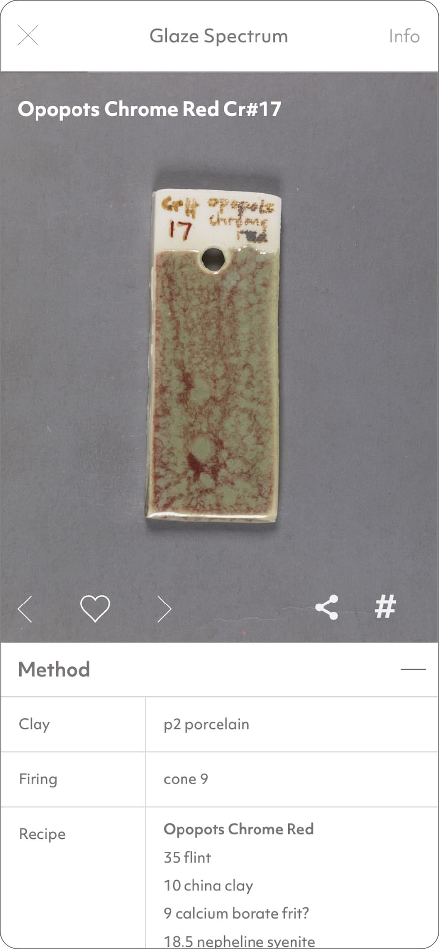 Glaze Spectrum website on mobile